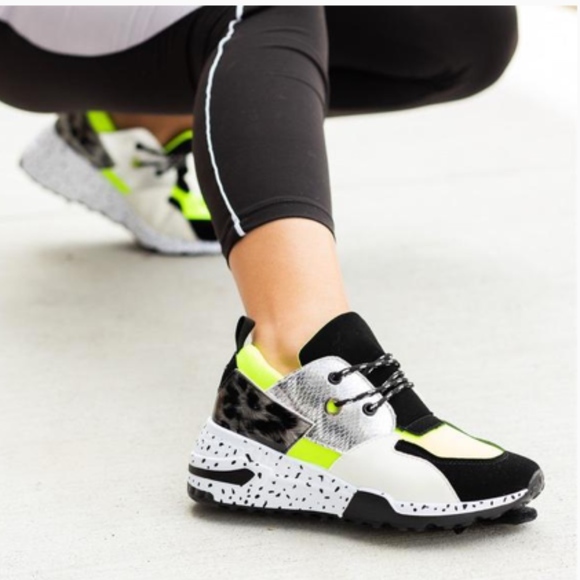 Shoes - SIZE 6 & 7 LEFT !! "Melrose" Sneakers - Neon Green